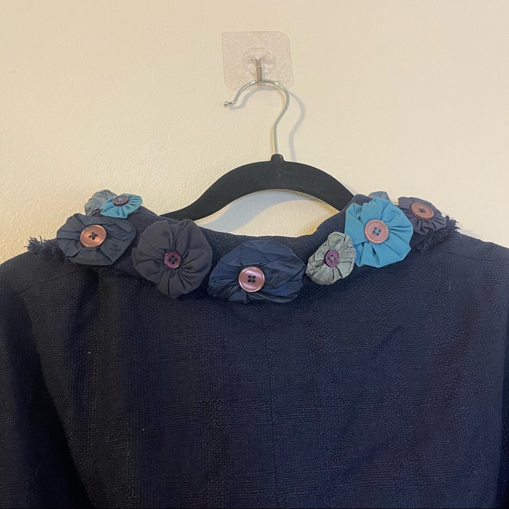 Moschino Cheap and Chic Floral Blazer Trim Blazer Jacket Size 12 - Picture 4 of 9